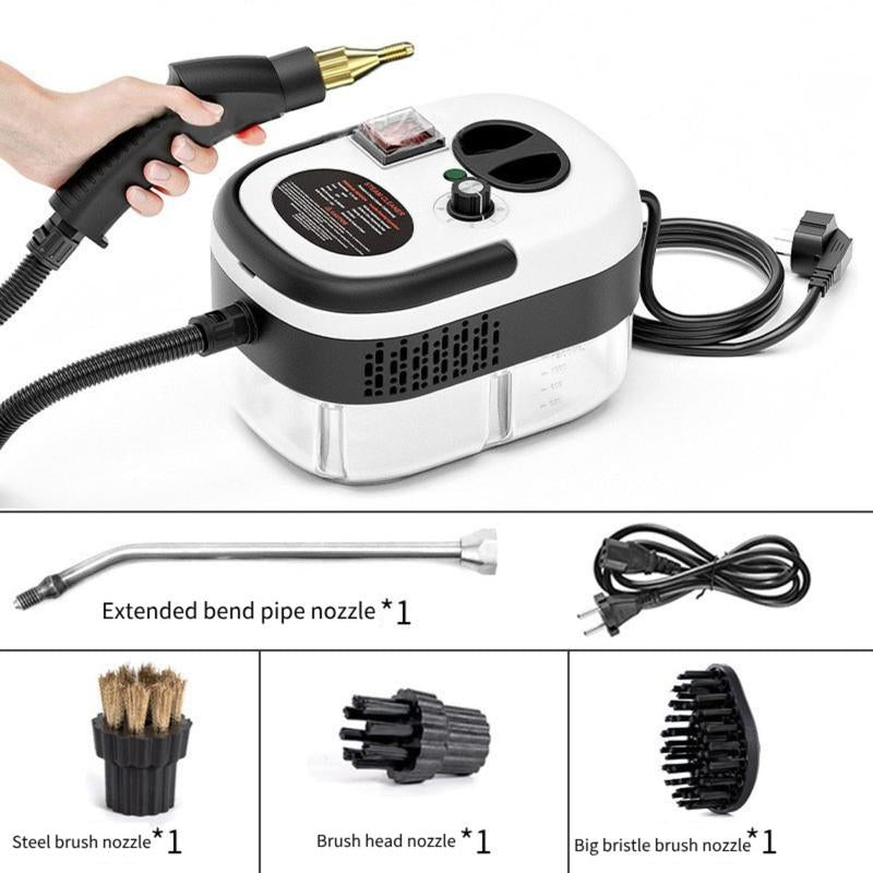 Portable Handheld Multi-Surface Steam Cleaner with 12 Accessories, 1050W High Power, Safety Lock, Fast Heat-Up, Chemical-Free Cleaning for Home, Car, Bathroom, and Kitchen Use